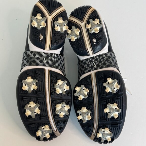 Nike Air Embellish Womens Size 7 Black White Casual Athletic Golf Shoes Cleats - Picture 8 of 9